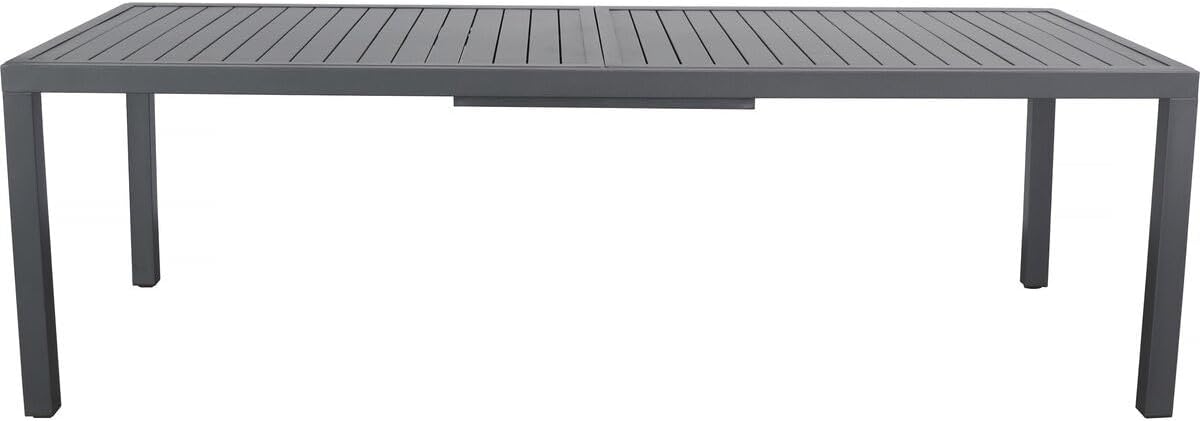Salou - Table de jardin extensible - 240/300x100x75 cm - métal gris