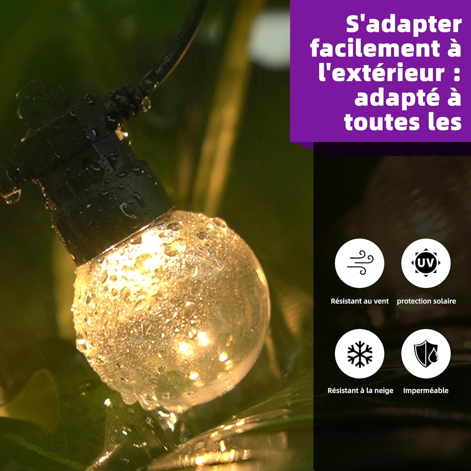 karaca-alisveris - Pergola double toit aluminium 3,65x6m rideaux LED, Gris -