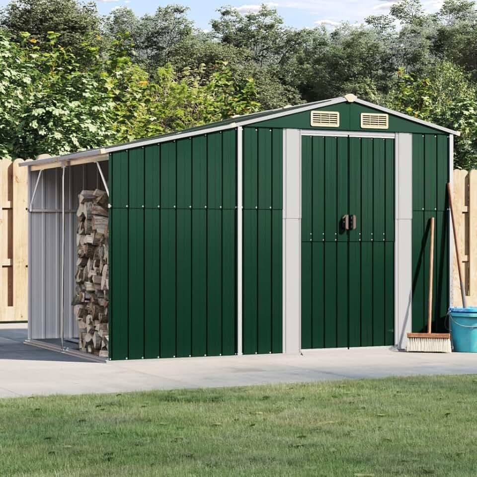 karaca-alisveris Abri de Jardin Vert 277x192,5x179 cm Acier galvanisé,Abris De Jardin,Abri De Stockage pour Jardin,Abri D'Outils De Jardin