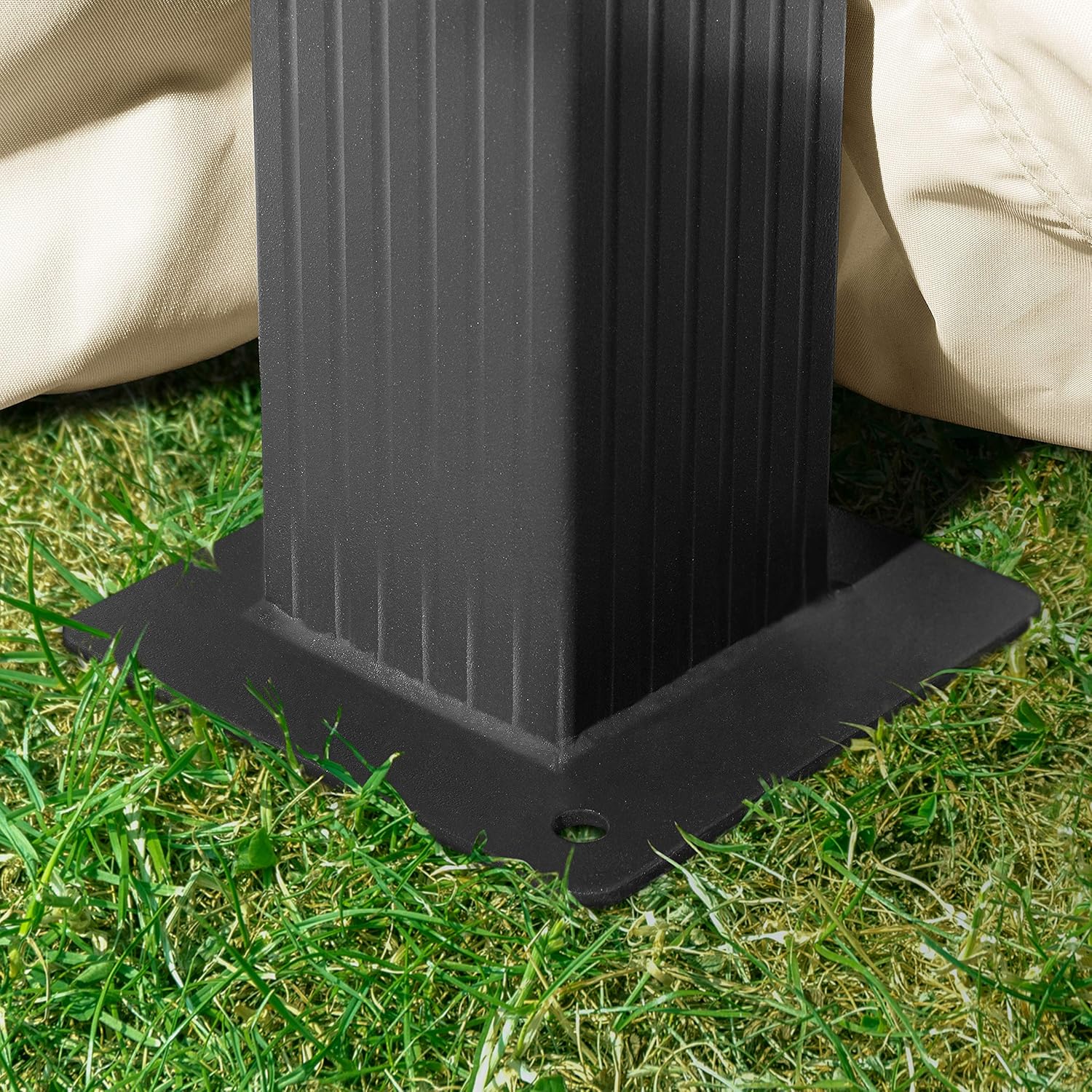 Pavillon de Jardin - ALU Premium - 4x4 m - bâche 220g/m² imperméable, 4 côtés, Champagne