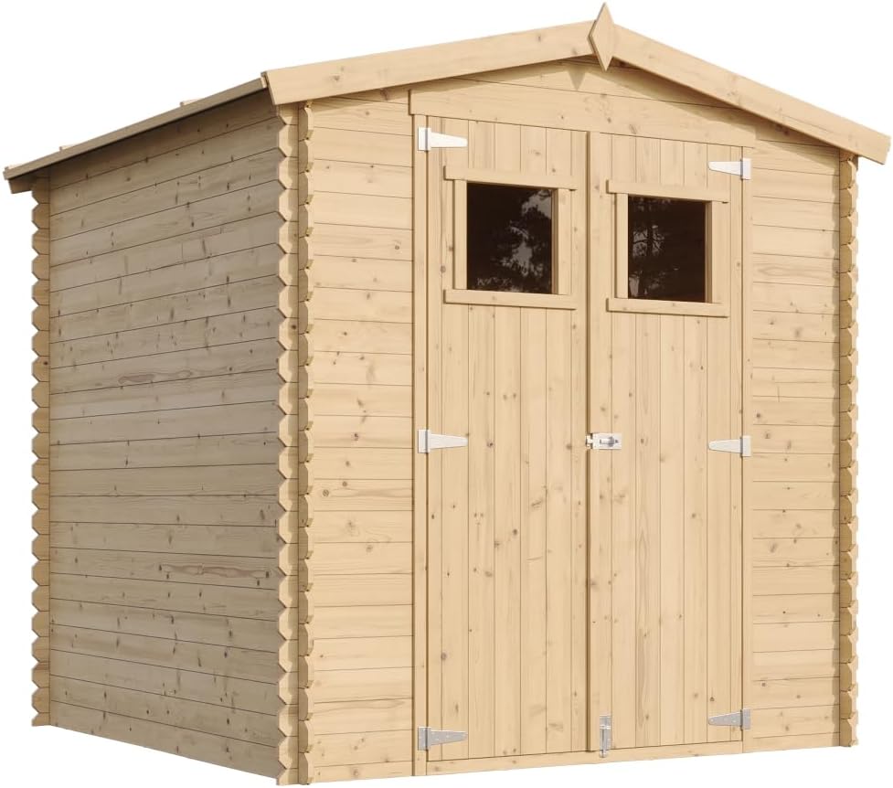 Abri de Jardin en Bois - Stockage extérieur I216xL206xH218 cm/ 3.53 m2 Petit abri à Outils, Local à vélos - karaca-alisveris M343