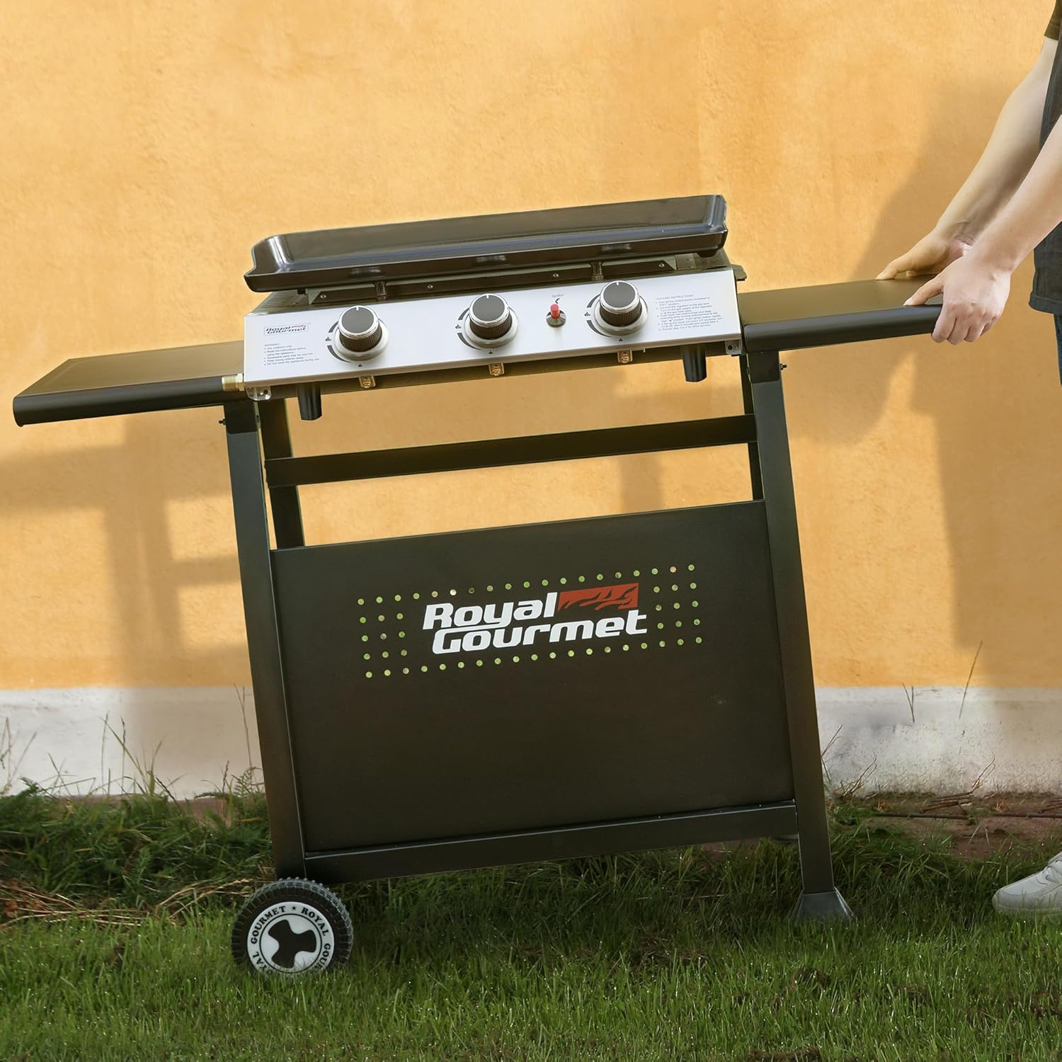 karaca-alisveris - Plancha sur chariot 62x35,5cm - 3 brûleurs puissants 7,5kW