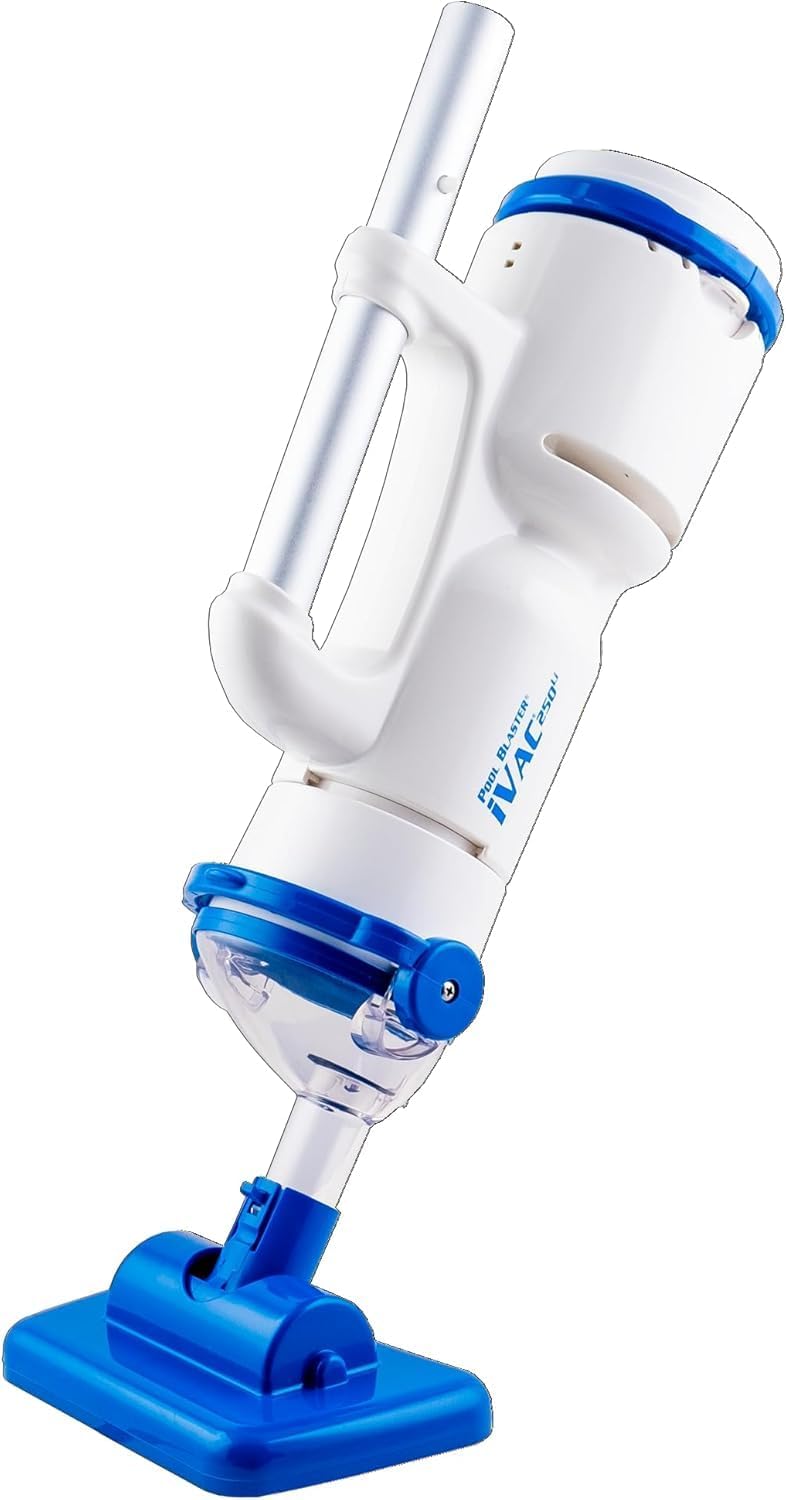 Water Tech karaca-alisveris iVac 250 Li Aspirateur Piscine Électrique sans Fil, Batterie Lithium Rechargeable, Nettoyeur Puissant pour Piscine Hors Sol et Enterrée, Spa et Jacuzzi, Aspirateur Manuel