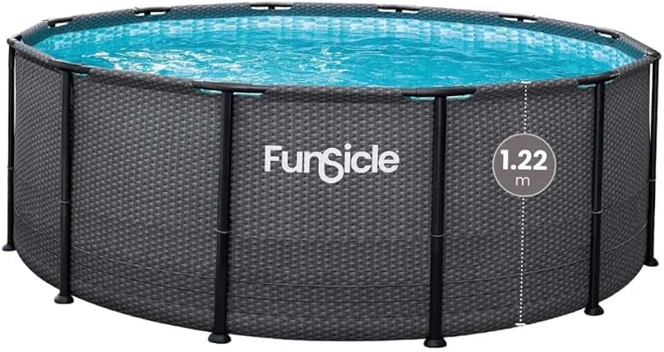 karaca-alisveris Piscine Tubulaire Ronde Noire Ø3,66m x h1,22m