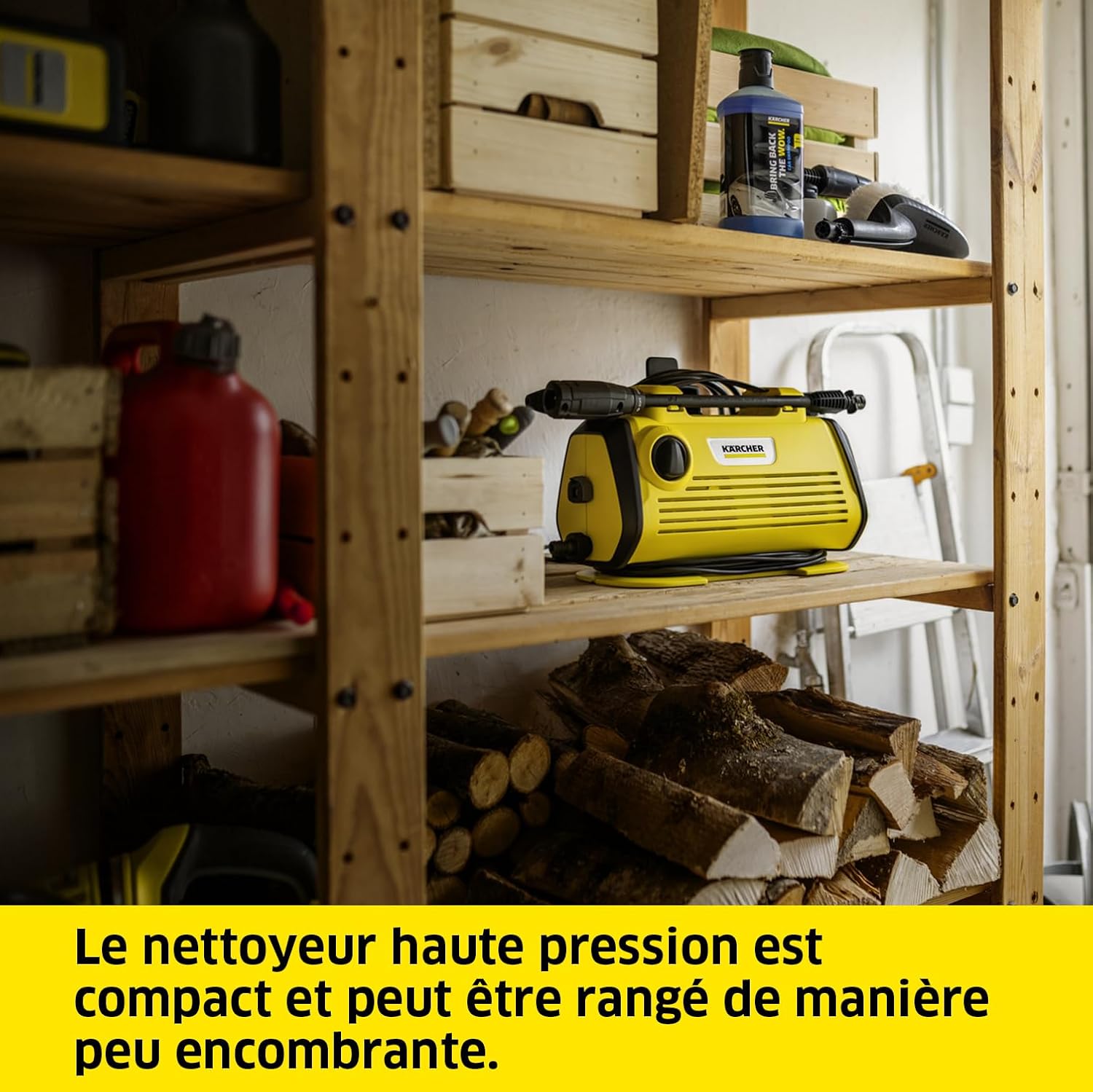 karaca-alisveris Nettoyeur Haute Pression K 3 Horizontal Plus Home, Pression : Max. 120 Bar, Débit : 380 l/h, Surface : 25 m²/h, Filtre à Eau, Poids : 3,6 kg, Flexible et Pistolet, Lance, Rotabuse, Home Kit