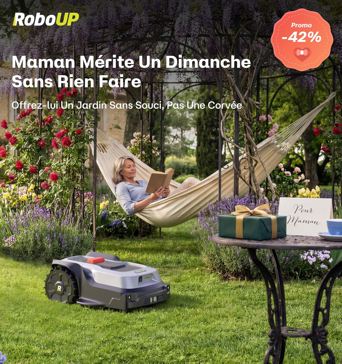Robot Tondeuse - sans fil, gestion multizone, évitement obstacle - 800㎡ - T600