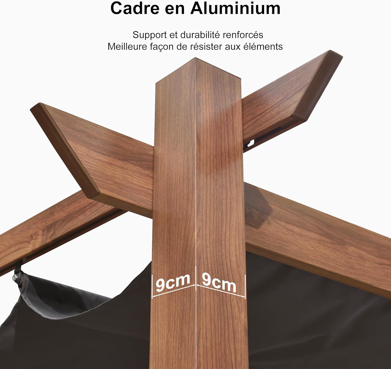 karaca-alisveris - Pergola aluminium - 4x3m - éclairage intégré, toit rétractable