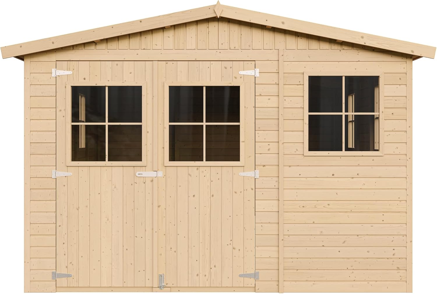 ABRI de Jardin en Bois Exterieur avec Les PLANCHERS IMPRÉGNÉ - Chalet en Pin/épicéa- H226x324x516 cm/15 m²- Construction de Panneaux- Rangement pour vélos, Remise à Outils- karaca-alisveris M337+M337G