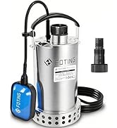 karaca-alisveris Pompe submersible en acier inoxydable 900 W, 13 000 l/h, hauteur de refoulement max. 9 m, profondeur d'immersion max. 7 m.