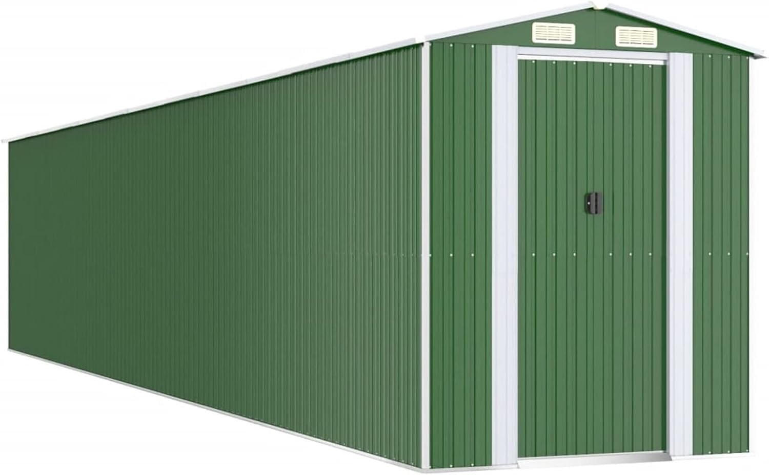 Abri de jardin extérieur en acier galvanisé vert 192 x 1021 x 223 cm