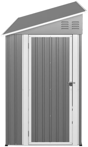 Abri de jardin métal - design adossé 1,2x3m, portes, fenêtres, kit de sol
