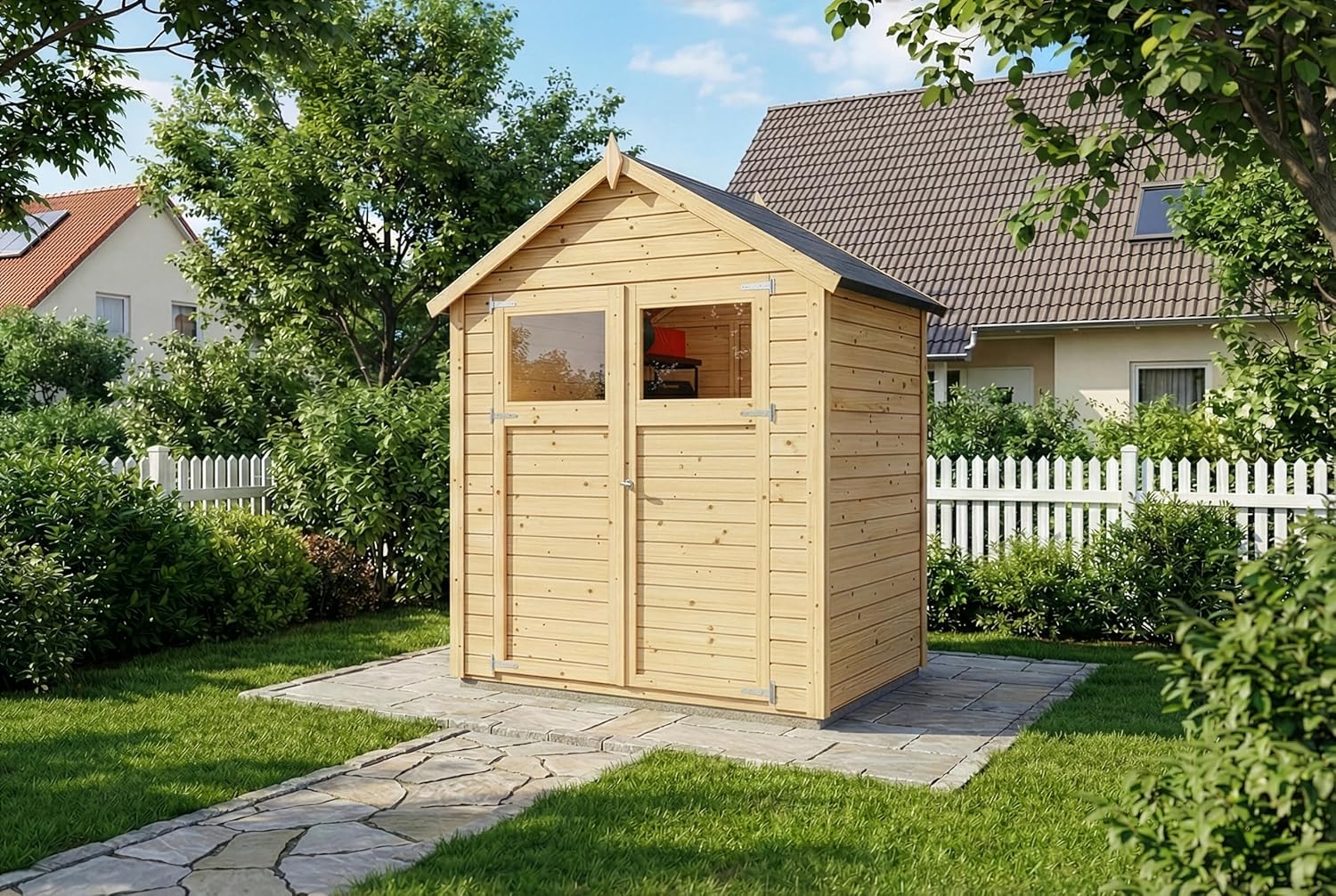 karaca-alisveris - cabane karaca-alisveris - bois, panneaux, toit double pente,  épaisseur