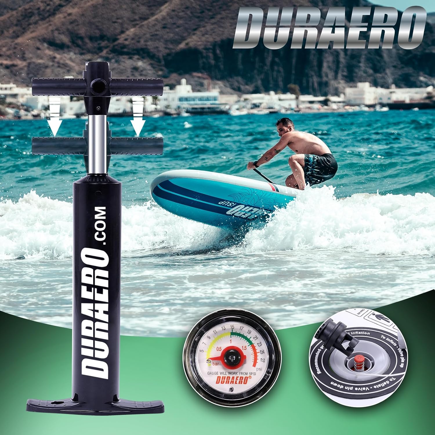 Paddle Gonflable Planche de Stand up Paddle Gonflable, 330 x 76 x 15 cm, jusqu'à 150 kg, Support GO-Pro, Accessoires complets