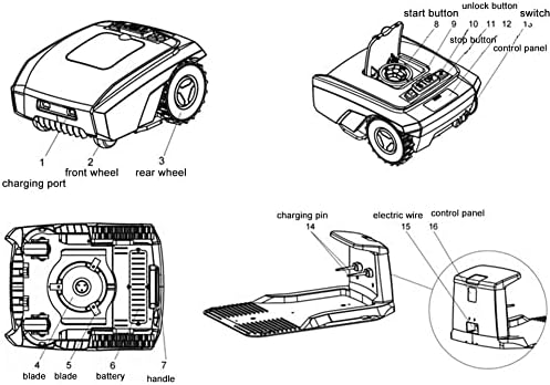 Tondeuse robot - navigation intelligente, 25% pente, 1500 m², silencieuse