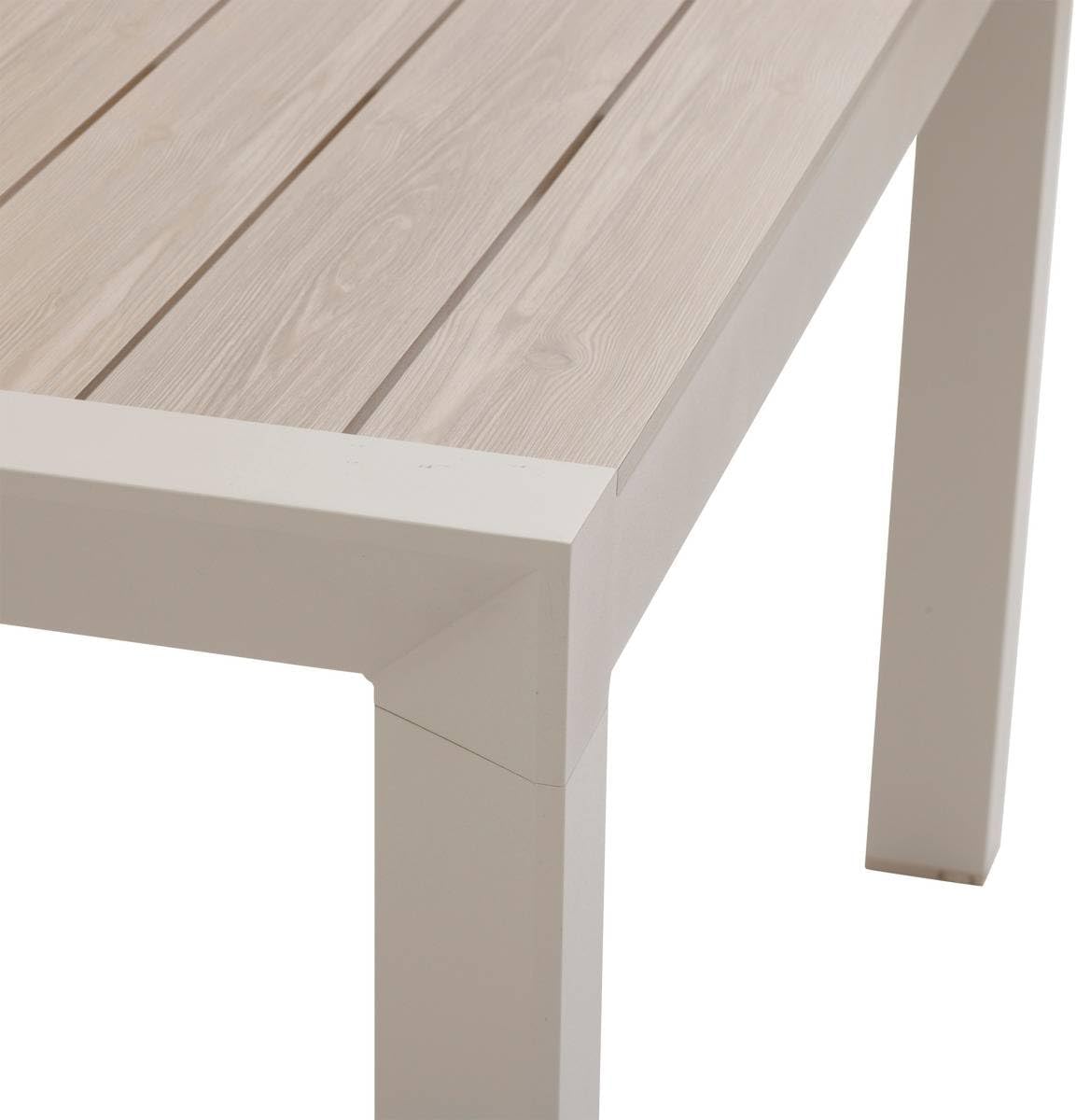 karaca-alisveris - Évasion - table jardin alu 12 places effet bois lin argile
