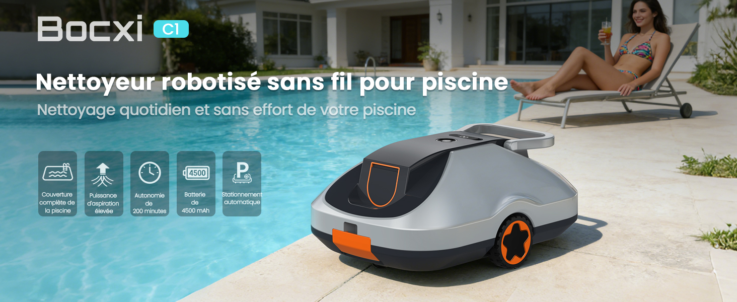 Le texte indique « Image 5 » et « karaca-alisveris ». Aspirateur robot présenté en couleur bleu-gris, avec une image promotionnelle de style de vie le montrant en cours d'utilisation.