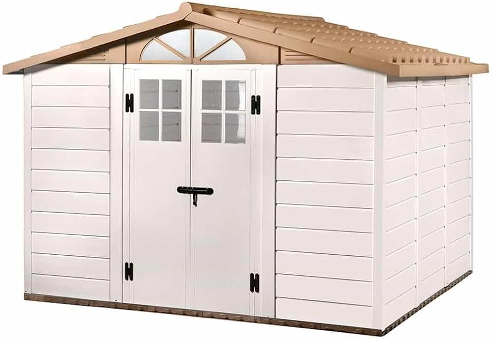 karaca-alisveris - Tuscany Evo 280 - 261x309x225 cm - Résine, 8 m², Blanc/Beige