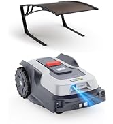 Robot tondeuse karaca-alisveris T600 avec garage, Dratlosse RTK + KI - Tondeuse à gazon commandée - Robot avec obstacles