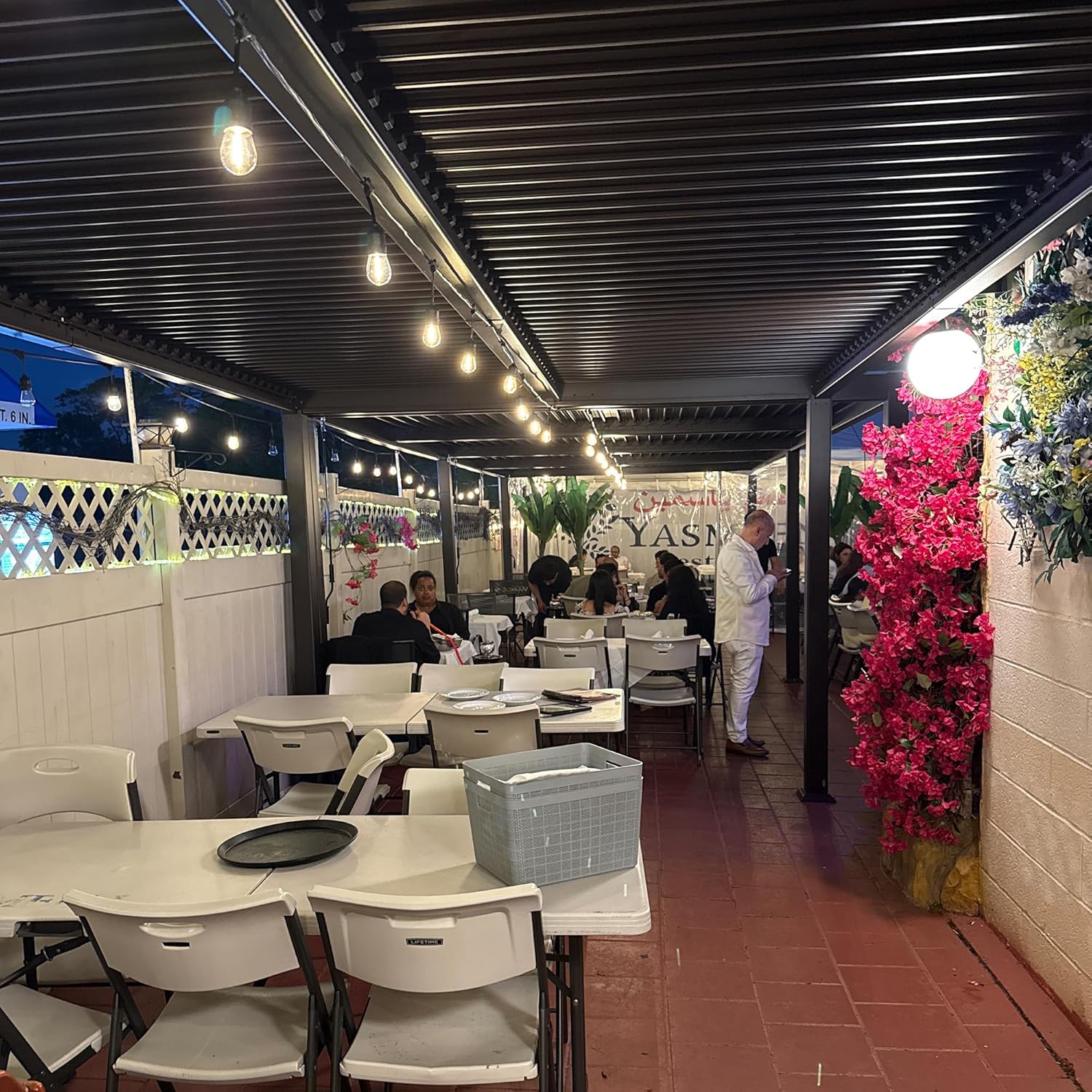 karaca-alisveris - Pergola bioclimatique 4x3,3m - alu, lames orientables, 13,2m²