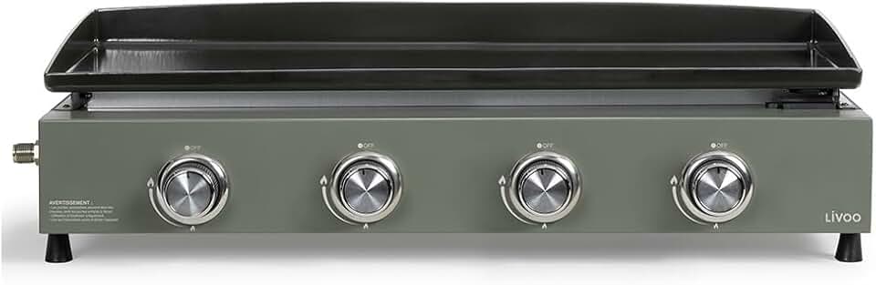 karaca-alisveris - plancha gaz 4 brûleurs - 78,5 x 34,5 cm - 10 kW, butane/propane, DOC325