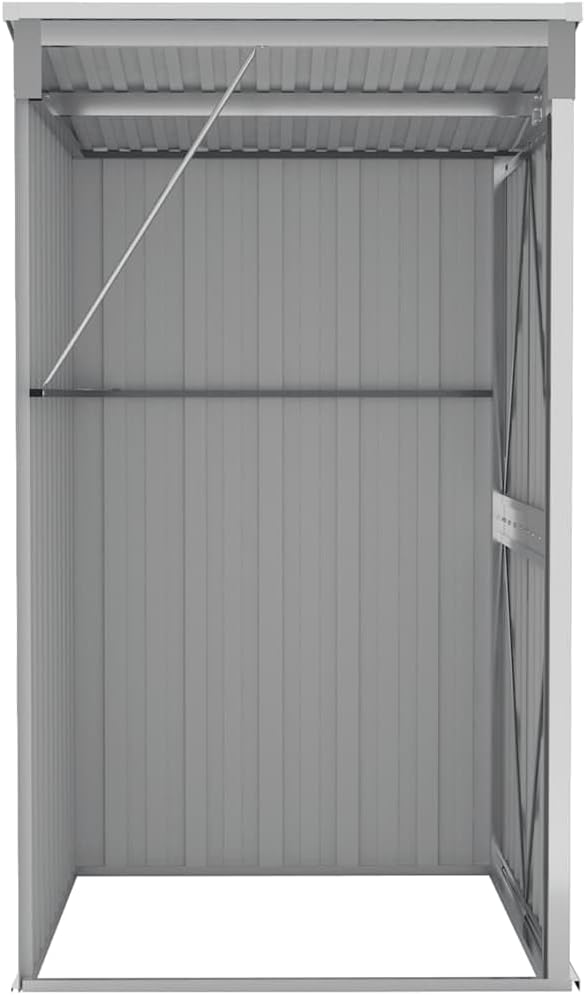 karaca-alisveris Remise de Jardin Murale Gris 118x100x178 cm Acier galvanisé,Structures extérieures, Cabanes & abris de Jardin,316218