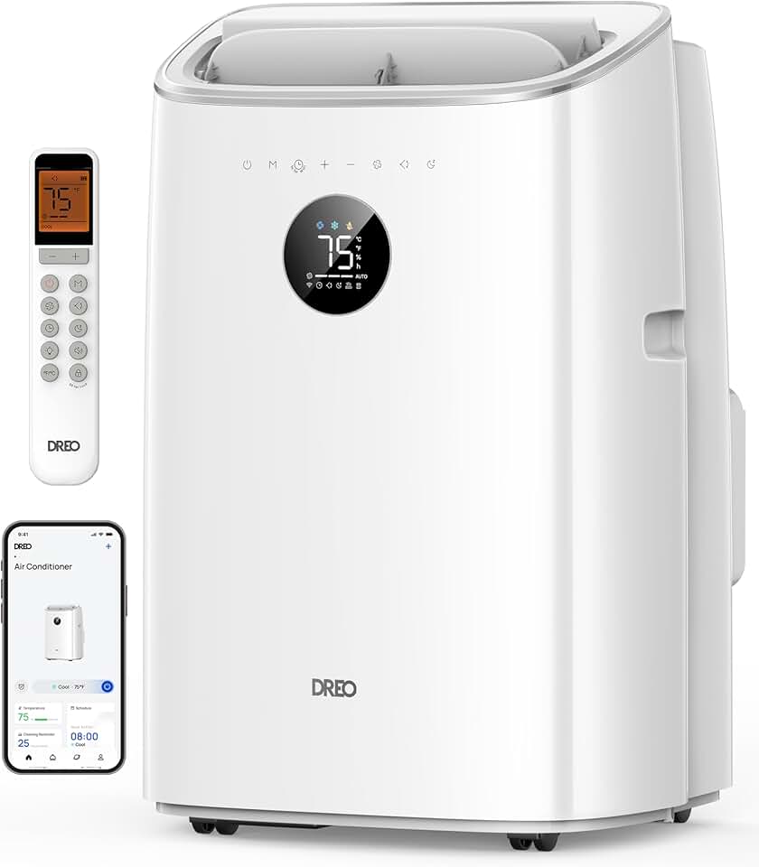 karaca-alisveris - climatiseur mobile série AC318S - 7500 BTU, 3-en-1, silencieux, 2,5L/h, contrôle app/voix, kit fenêtre, AC318S
