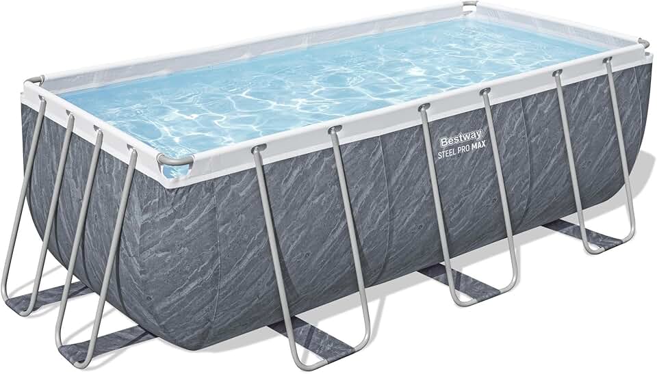 karaca-alisveris - Steel Pro Max piscine hors sol - 412x201x122 cm - gris