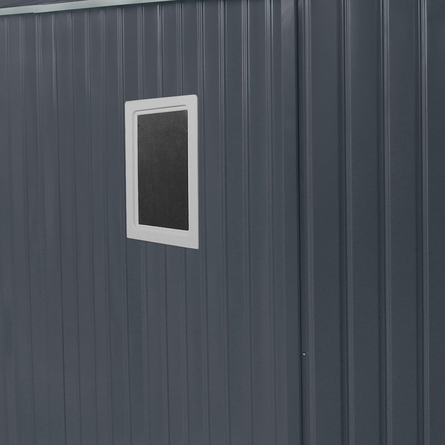 Abri de jardin métal - 7,06m² - fenêtre latérale, kit ancrage, 212cm
