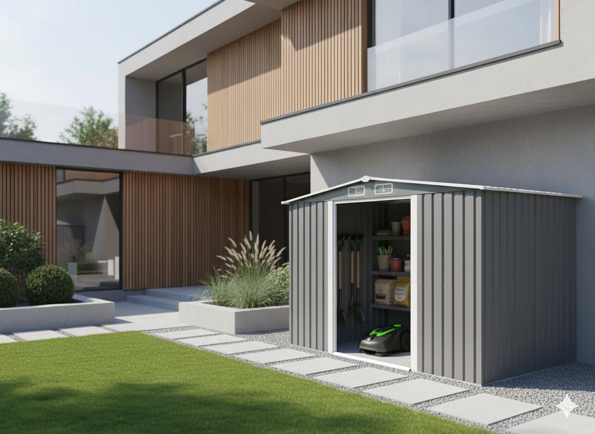 karaca-alisveris - Jura - 6.66 m² - Abri métal robuste rangement jardin