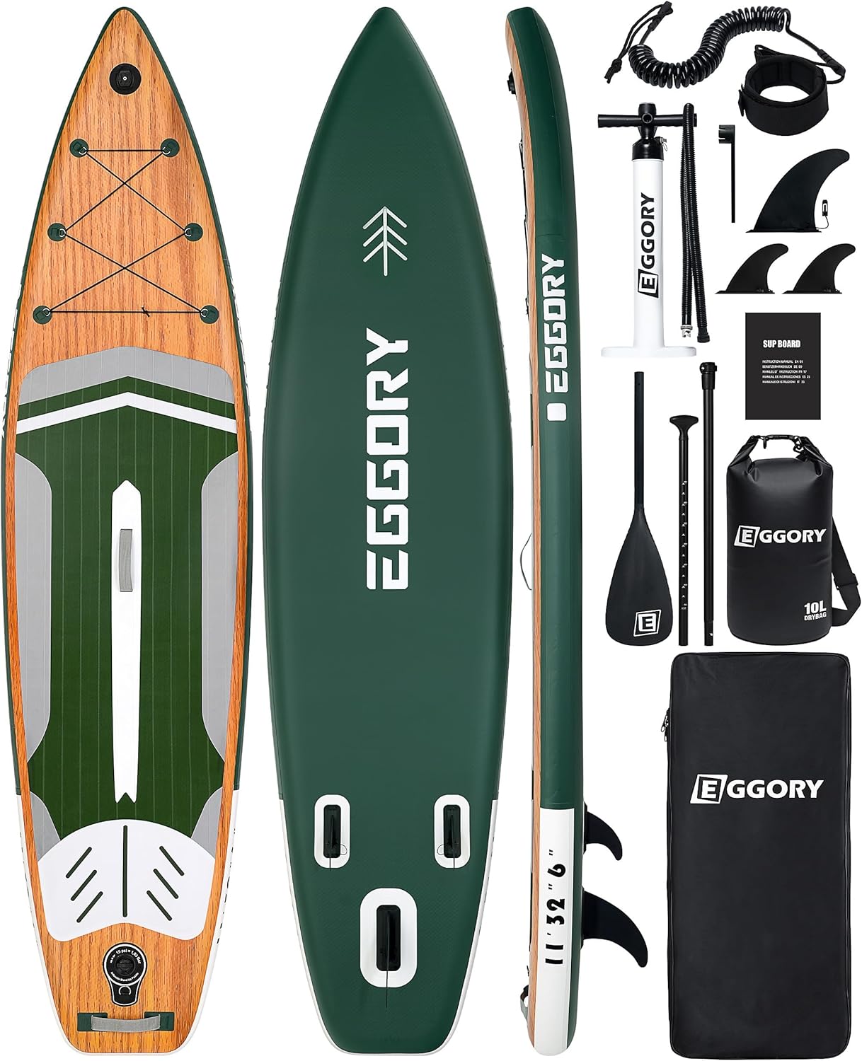 Stand Up Paddle Planche de Surf Gonflable Sup - Accessoires complets pour Planches de pagaie - Pompe à pagaie réglable - Sac à Dos de Voyage - Sangle d'épaule