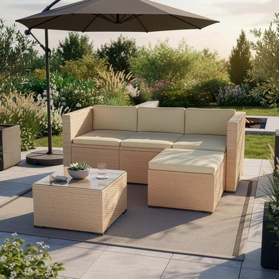 karaca-alisveris - Punta Cana M - canapé, tabouret, table, coussins - pour 3-4 personnes