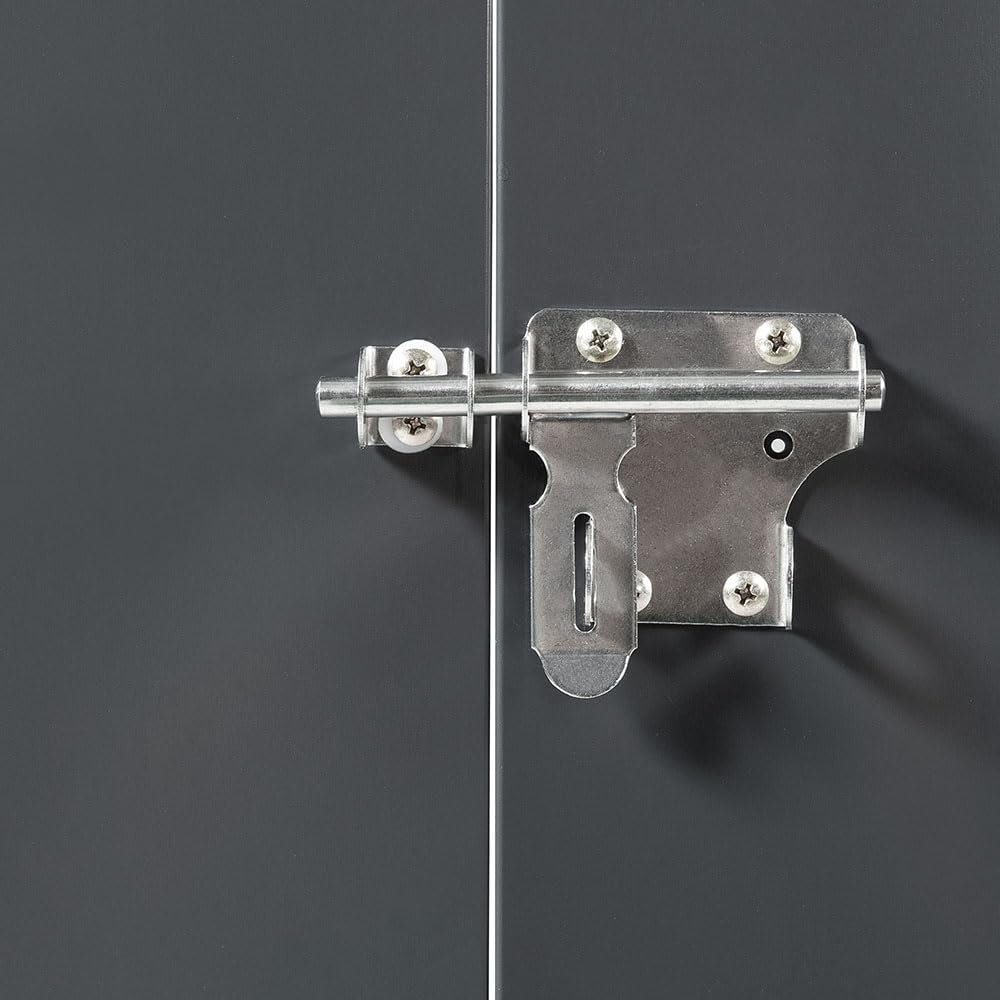 karaca-alisveris - Abri de jardin métal 210x105x130cm - toit ouvrant, double porte, rangement vélos