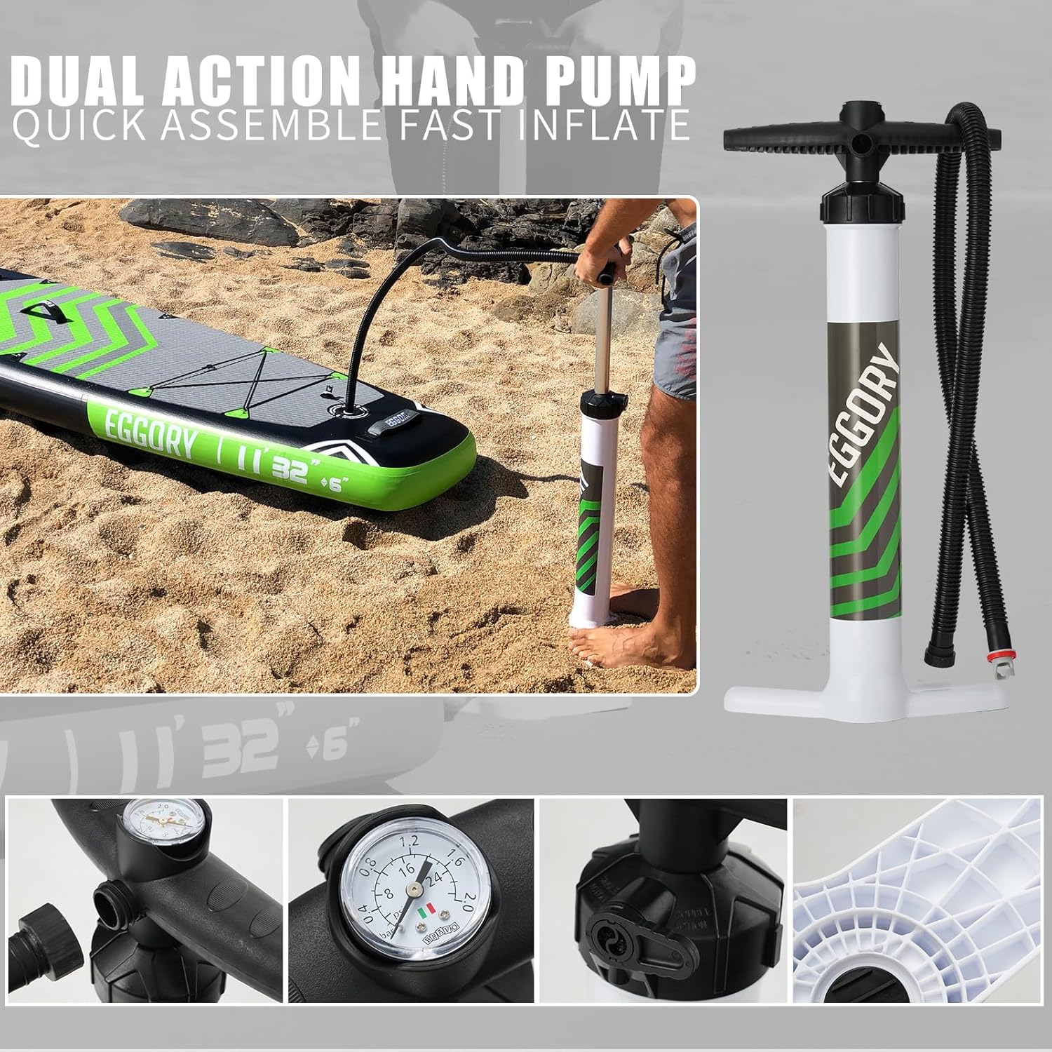 Planche de Surf Gonflable - SUP paddle 320cm, sac à dos, pompe, accessoires complets