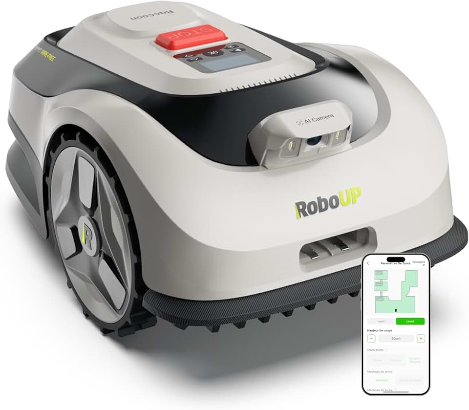 Raccoon - 2 SE Série - 600m² - robot tondeuse intelligent, 5Ah, longue autonomie, Raccoon 2 SE