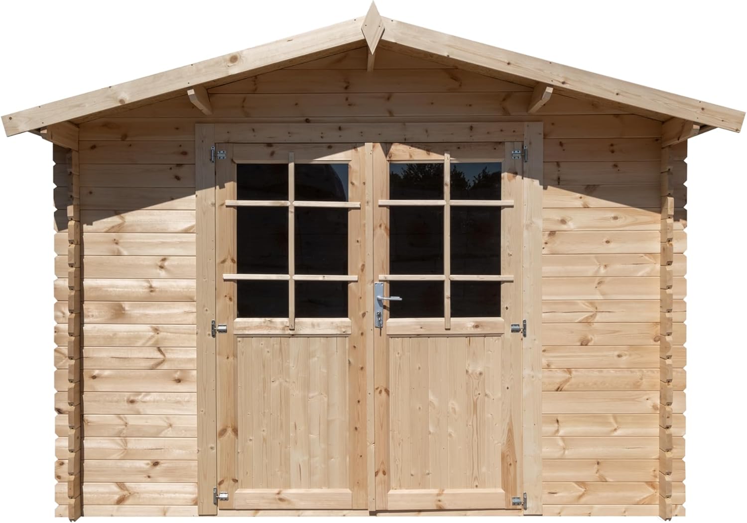 Abri de jardin bois - 7,5m² - structure solide, rangement pratique - INT018