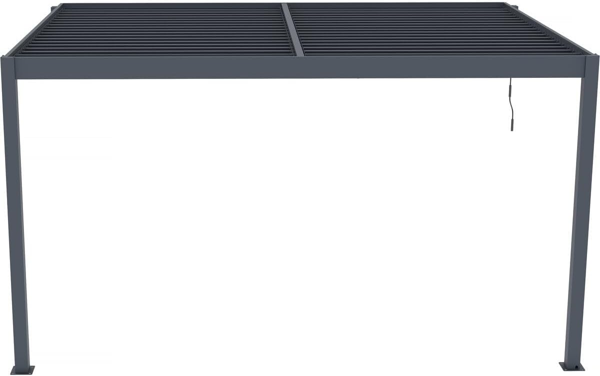 Windsor - pergola adossée aluminium série Windsor - 3x4m - gris anthracite