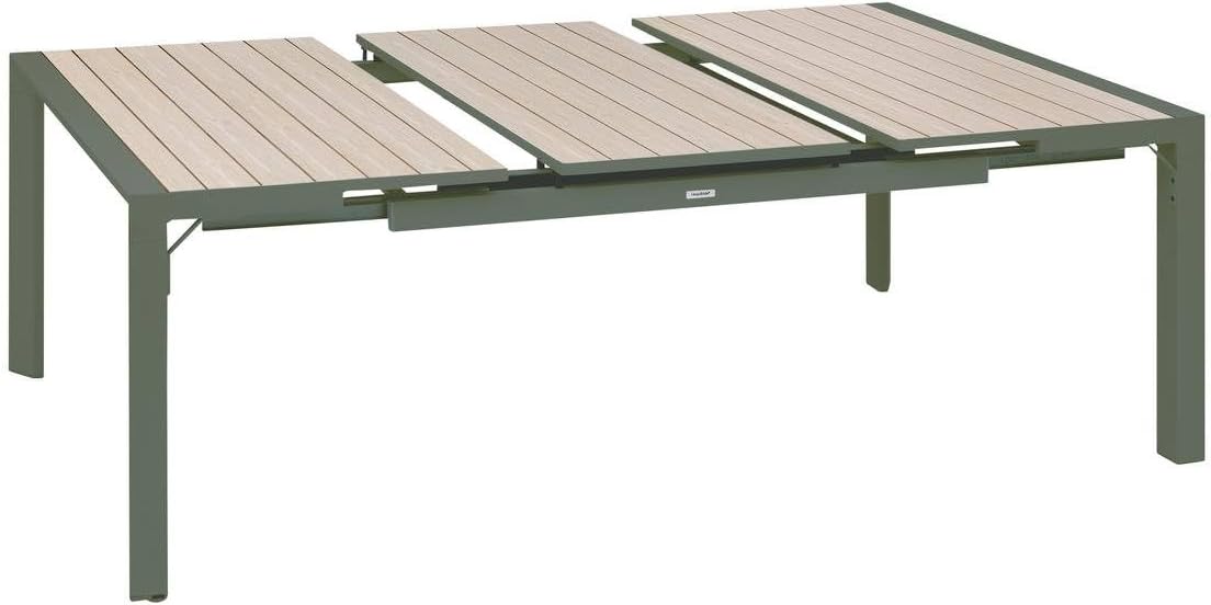karaca-alisveris - Evasion - table extensible 10 places - alu et effet bois