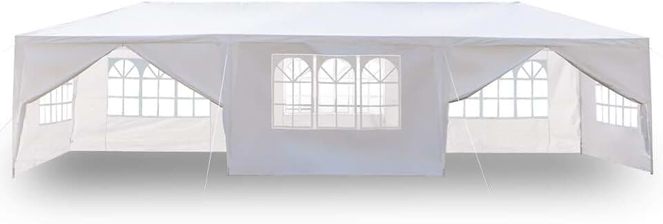 karaca-alisveris - tonnelle pliante série PE - 3x9m - imperméable, 8 parois, anti-UV, bâche épaisse
