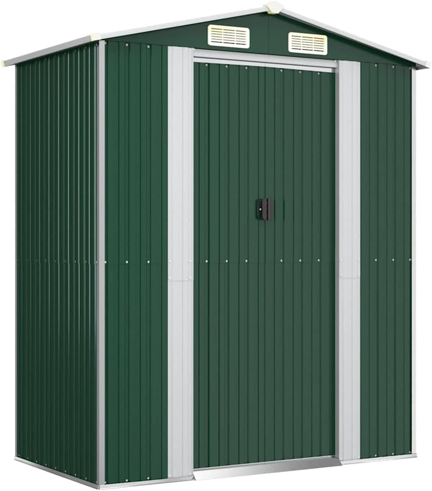 karaca-alisveris - Abri de jardin vert 192x108x223 cm acier galvanisé, rangement