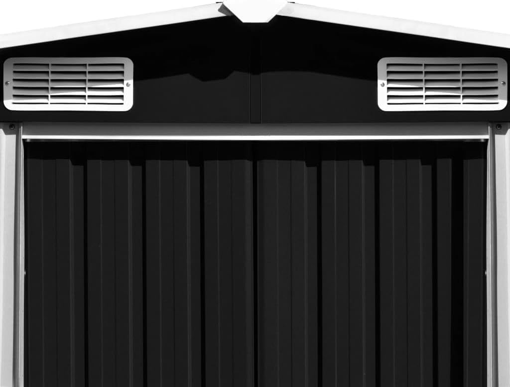karaca-alisveris Abri de Jardin 257x298x178 cm Métal Anthracite,Maison & Jardin, Pelouses & Jardins, Vie en extérieur, Structures extérieures, Cabanes & abris de Jardin, Anthracite (Poids 72.36KG)