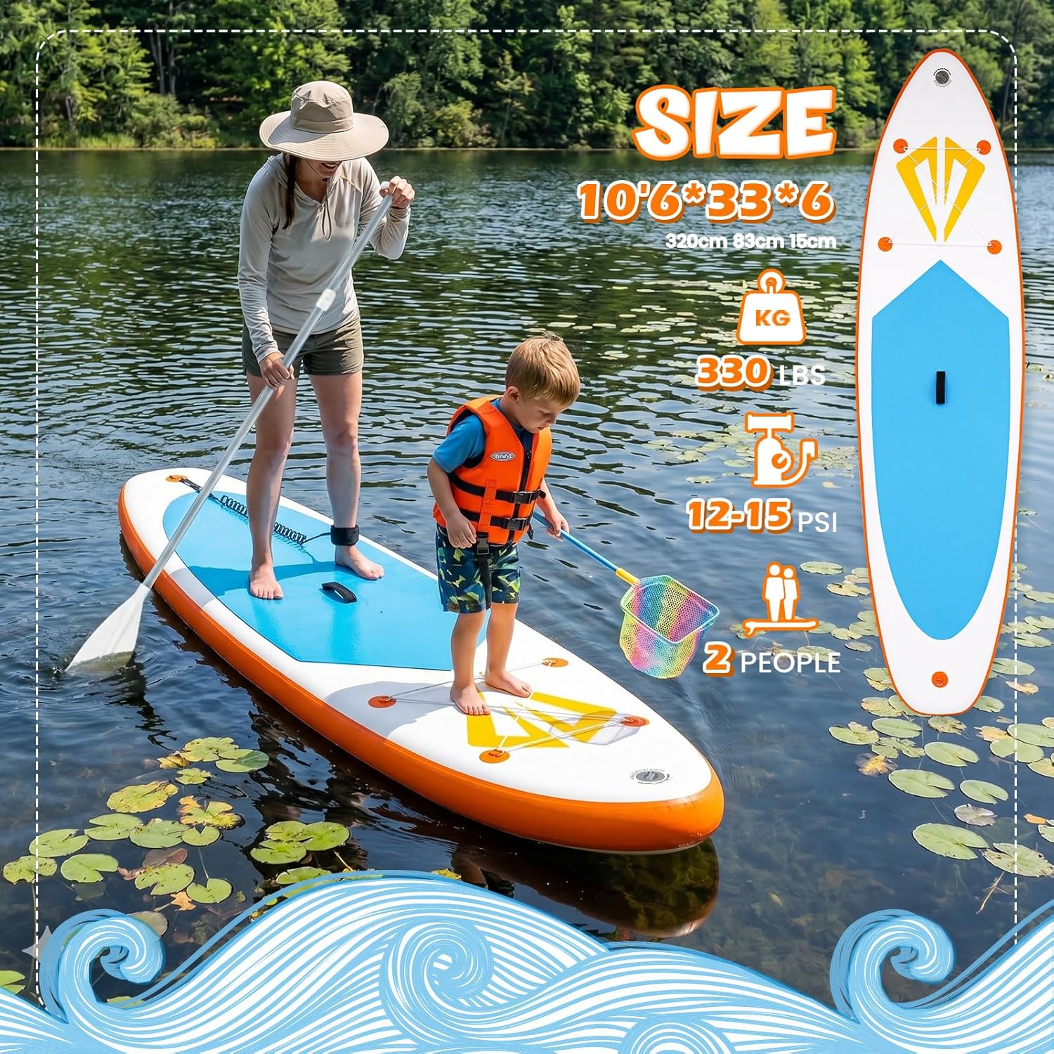 karaca-alisveris - Paddle Gonflable Adulte - Stand Up - accessoires complets, stabilité, design premium