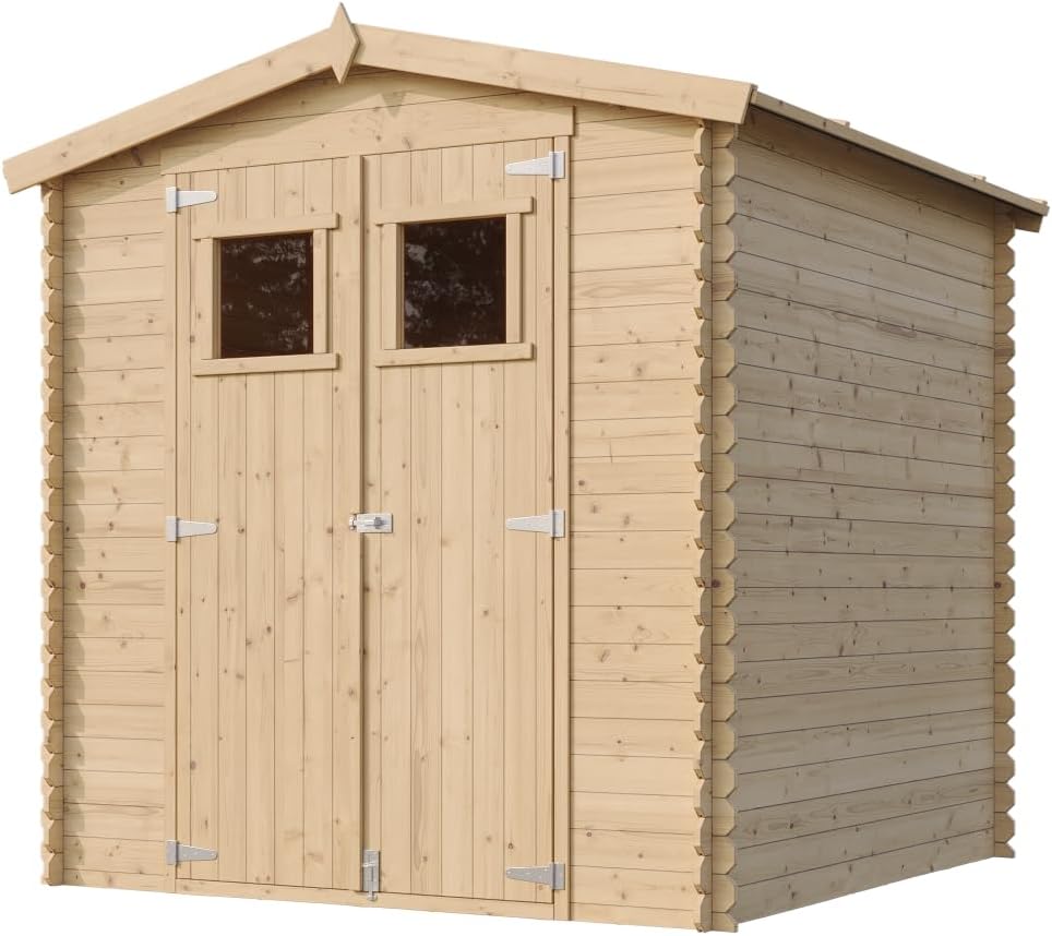 Abri de Jardin en Bois - Stockage extérieur I216xL206xH218 cm/ 3.53 m2 Petit abri à Outils, Local à vélos - karaca-alisveris M343
