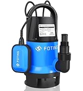 karaca-alisveris Pompe submersible pour eaux usées 900 W, 14 000 l/h, pompe automatique de puissance, hauteur de refoulement max 8,5 m, unité...