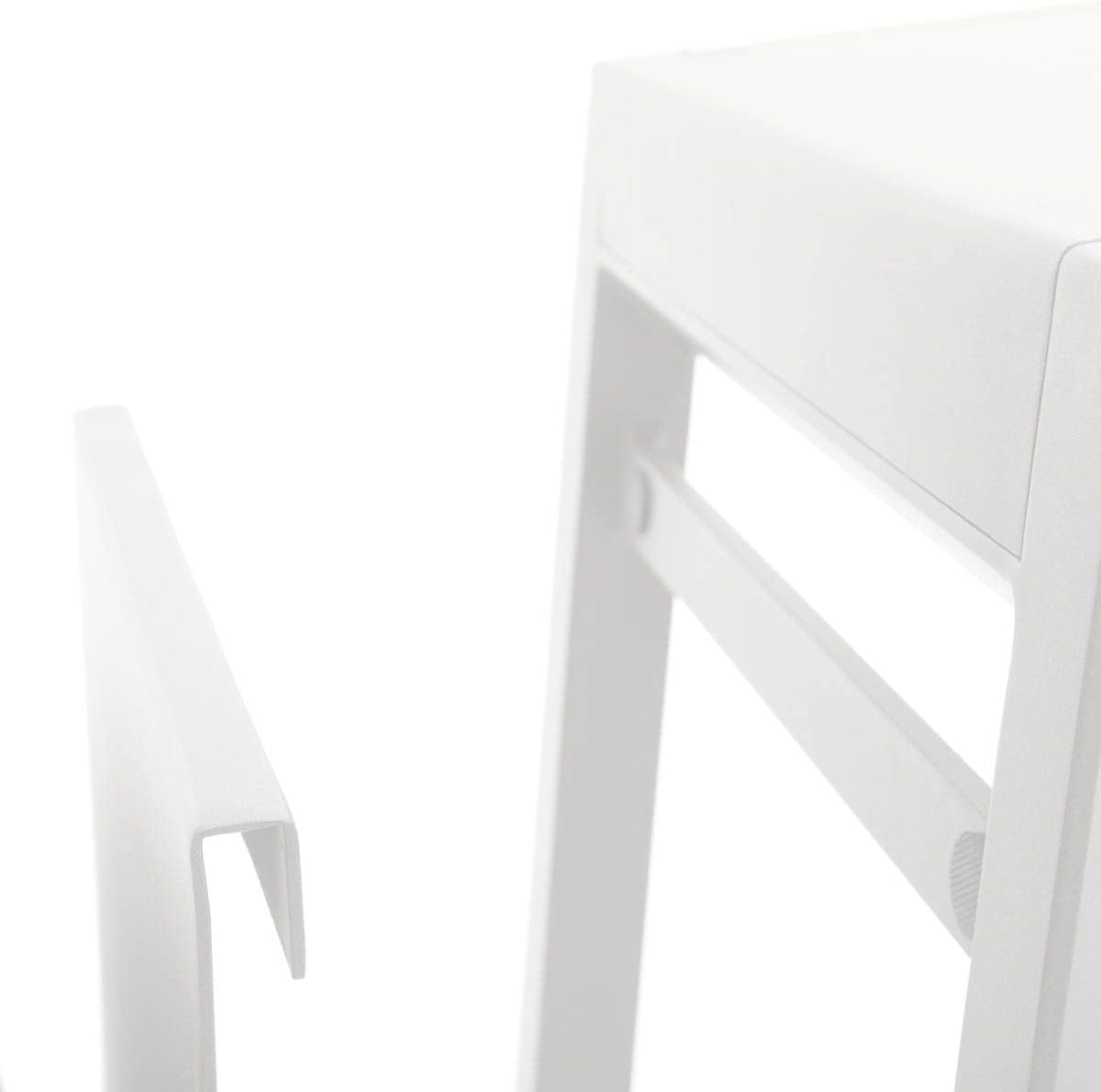karaca-alisveris - table d'appoint Allure - 50x50 cm - acier blanc