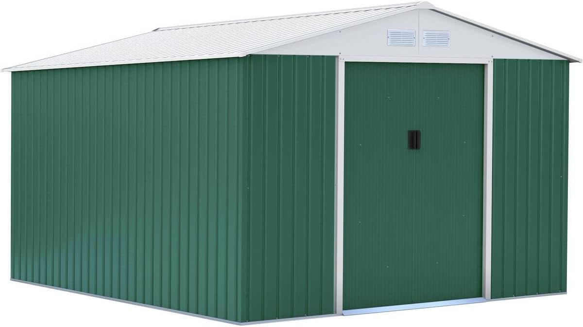 karaca-alisveris Abri de Métal Rosas, 10.85m² 1299_78620 Vert/Blanc