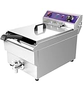 karaca-alisveris Friteuse électrique,16LCommerciale friteuse avec valve de vidange acier inoxydable,Profes...
