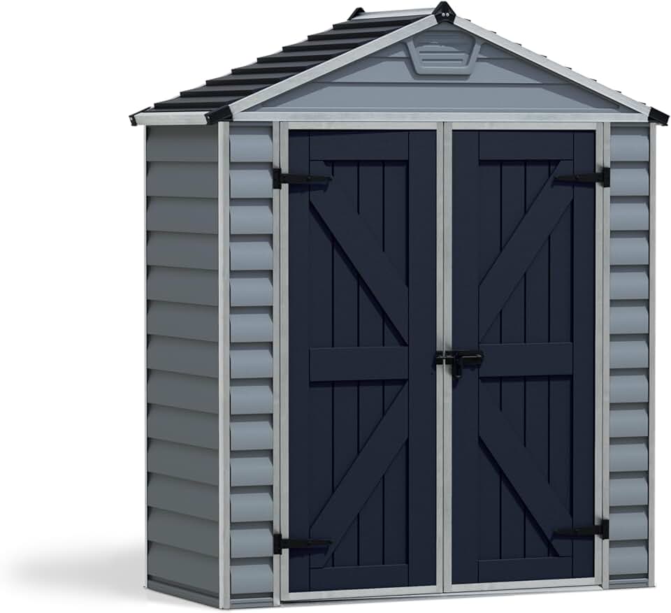 karaca-alisveris by karaca-alisveris Abri de Jardin en Kit karaca-alisveris 1.7m², Cadre en Aluminium, Panneaux en Polycarbonate, Gris