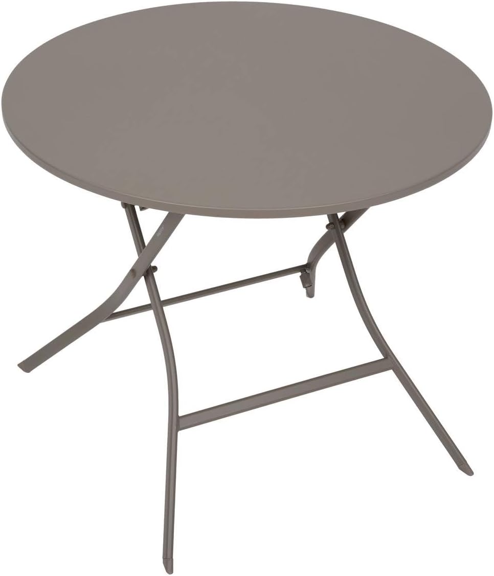 karaca-alisveris - Greensboro - table pliante ronde acier antirouille 4 places