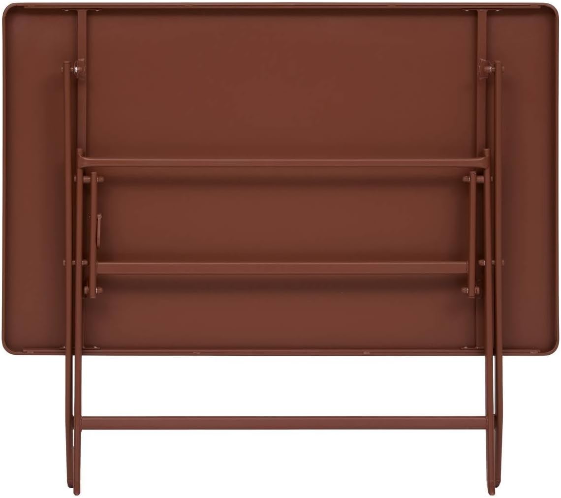 karaca-alisveris - Greensboro - 110x70 cm - table pliante 4 places acier acajou