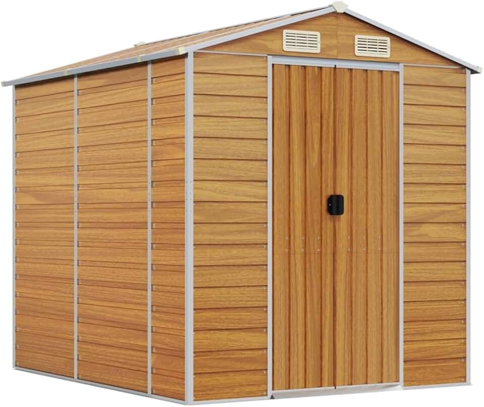 karaca-alisveris - Abri de Jardin série - 191x215x198cm - acier galvanisé, marron clair